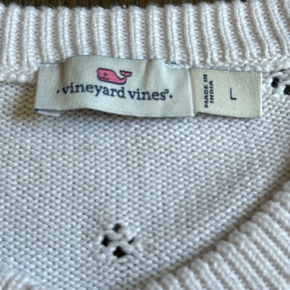 Vineyard Vines girls white  button down sweater size Large​ - Picture 6 of 7